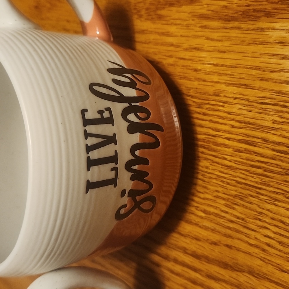 Stay Rooted and Live Simply Ceramic Mug Set. NWOT - Picture 4 of 4